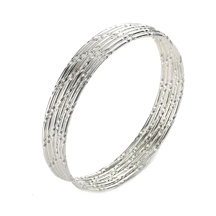 Bracelets pour femmes mode plaqués or couleur argent big bangle wire fil rond design tracker d'humeur élégants cadeaux occasions spéciales