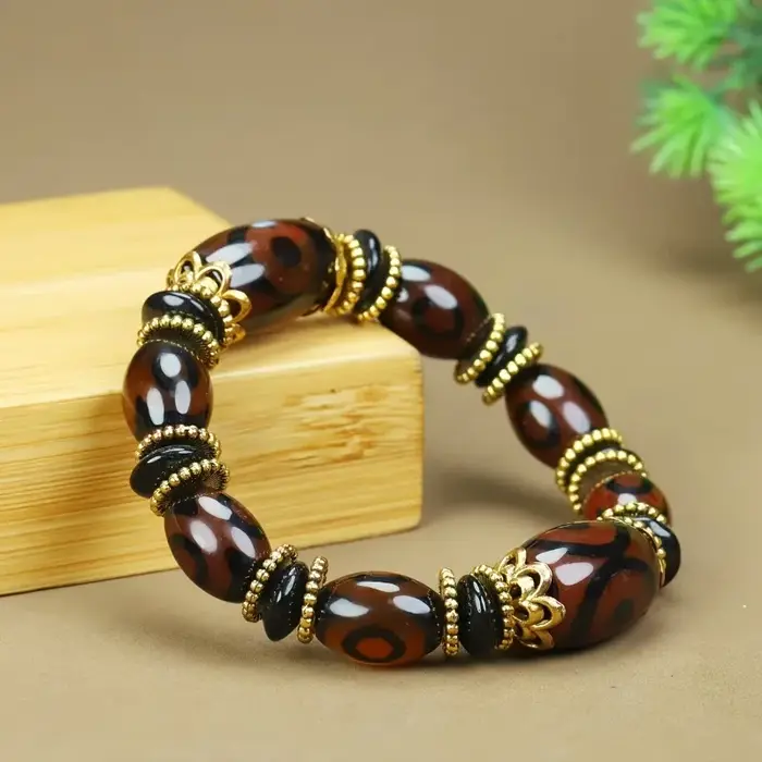 Bracelet élégant en perles d'agate