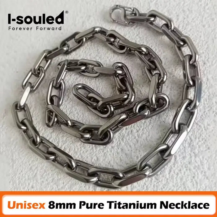 Collier en titane pur - Style polyvalent européen et américain, bijoux pour couples, hypoallergéniqu