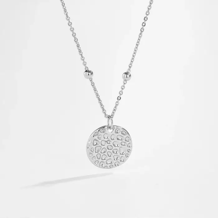 DPLAOPA – pendentif rond en argent Sterling 925, Long collier uni, chaîne de luxe pour femmes, bijou
