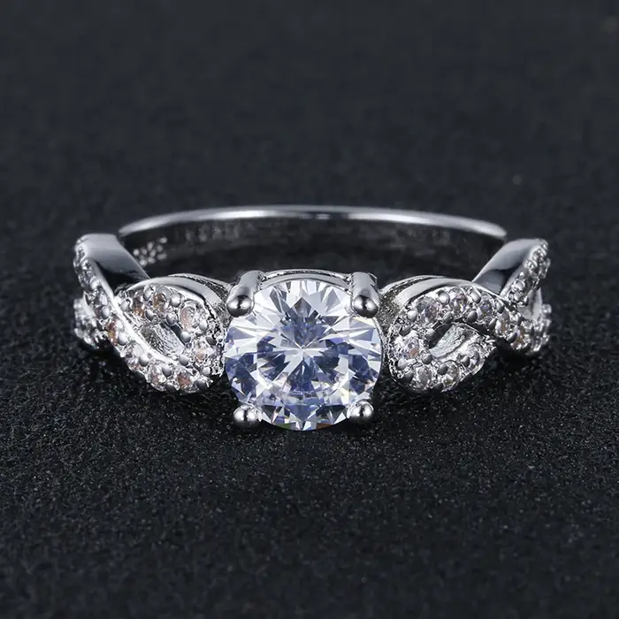 Bagues de mariage couleur or blanc pour femmes