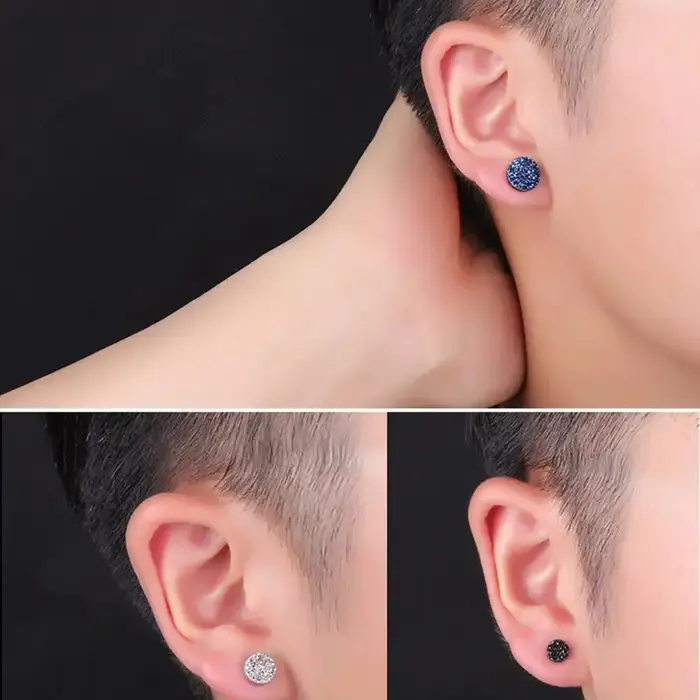 Boucles d'oreilles à tige en acier inoxydable pour hommes et femmes