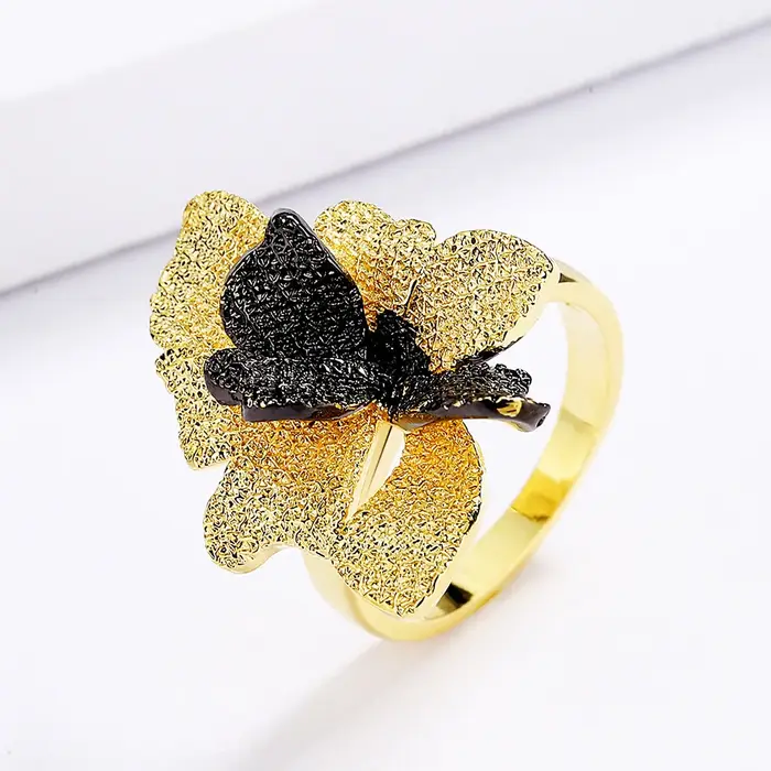 Bague Fleurs en argent sterling 925 avec zirconium pour femmes, style vintage, occasion engagement, Drunken Jewelry