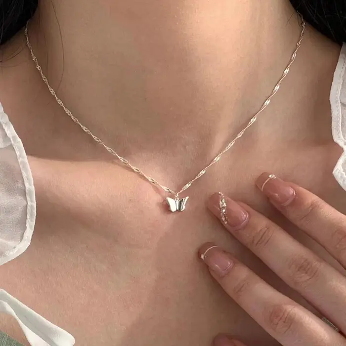Collier papillon en argent Sterling 925