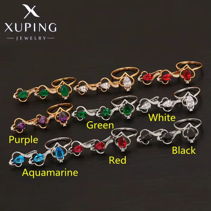 Xuping-Ensemble de bijoux simples pour femmes, bague et boucle d'oreille à la mode, PRTwo Pieces, Promotion, ZBS677