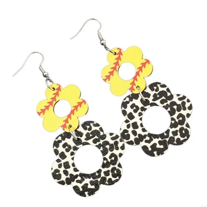 Boucles d'oreilles en bois avec motif floral féerique pour femmes, élégantes et confortables pour toutes les occasions