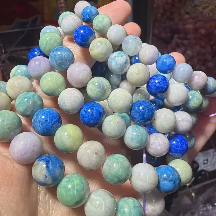 Bracelet de perles rondes en Hackmanite naturelle du Brésil, cristal de guérison, pour la fabricatio