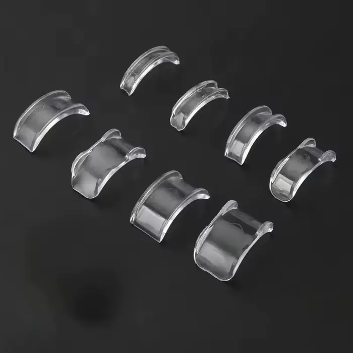 Anneau de mesure Transparent Invisible en Silicone, 8 tailles, Anti-perte, support d'anneau Invisibl