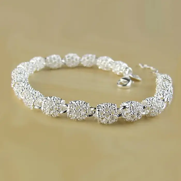 Bracelet en argent Sterling 925 pour femmes, chaîne géométrique en zircone, breloque, bijoux porte-b