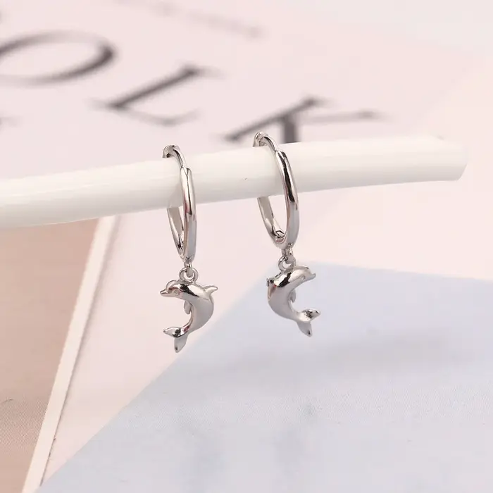 Boucles d'oreilles créoles DolDave Sweet en argent 925 style animalier moderne pour femmes occasions spéciales