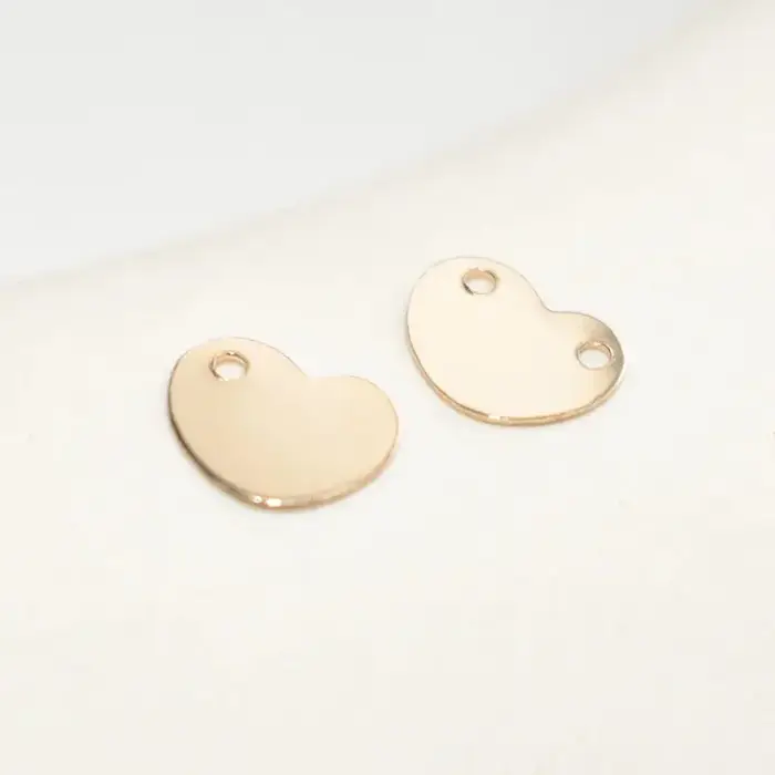 Pendentif coeur rempli d'or 14 carats