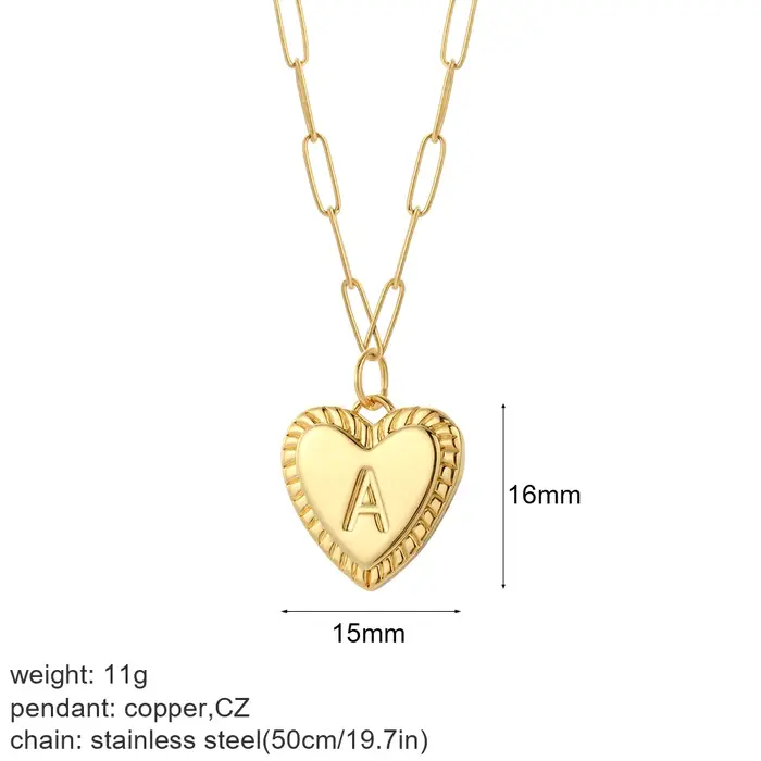 Collier avec lettre initiale et nom pour femmes, pendentif Alphabet A-Z, ras du cou, couleur or, lon
