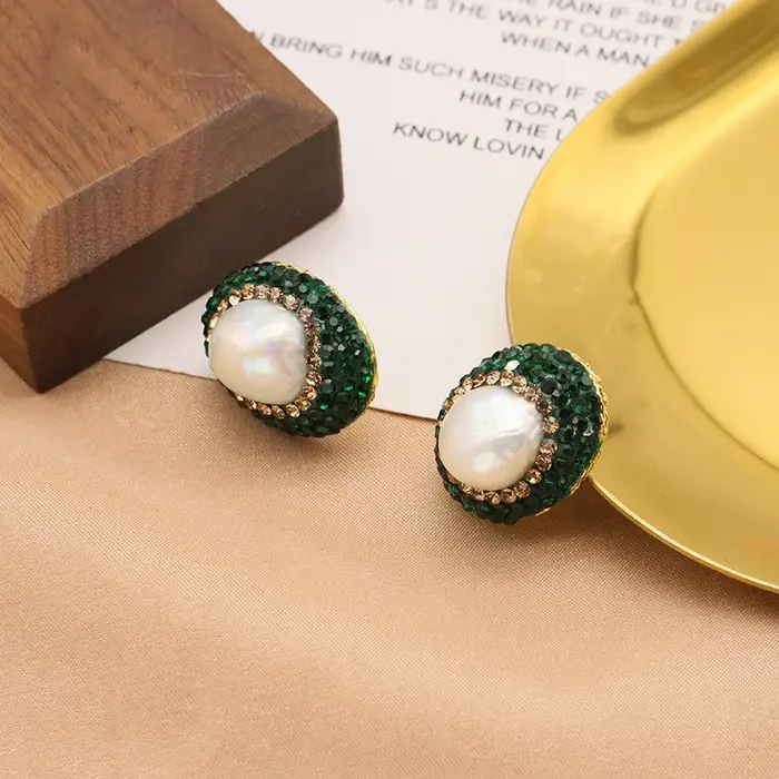 GLSEEVO-Ensemble de trois pièces pendentif perle Lazurite pour femme, boucle d'oreille, bague, popul