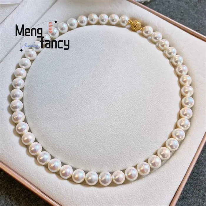 Collier de perles pastel en nacre naturelle, fermoir magnétique, polyvalent, simple, tempérament, ex