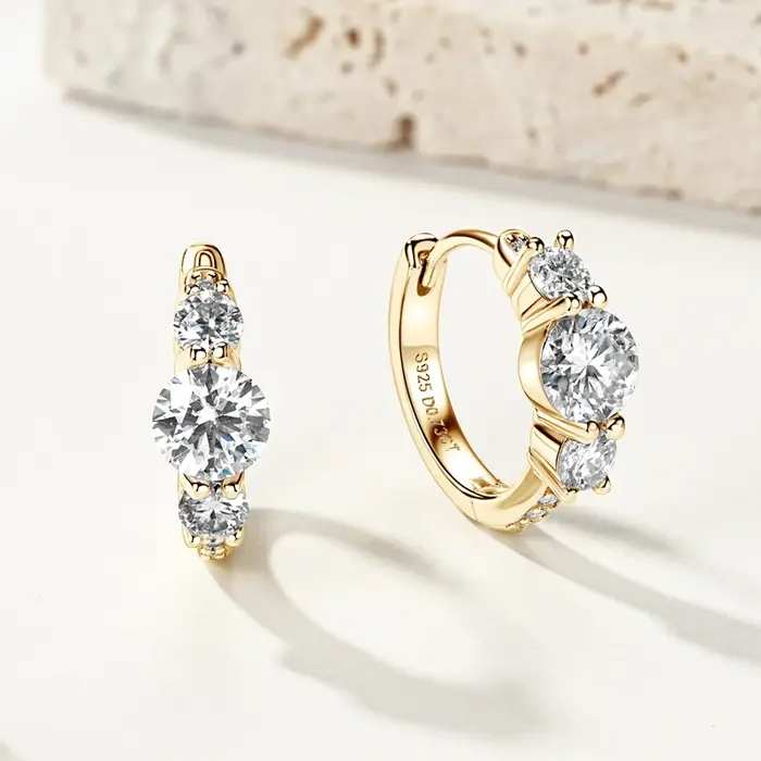 Boucles d'oreilles en argent regardé 1.46 pour femme