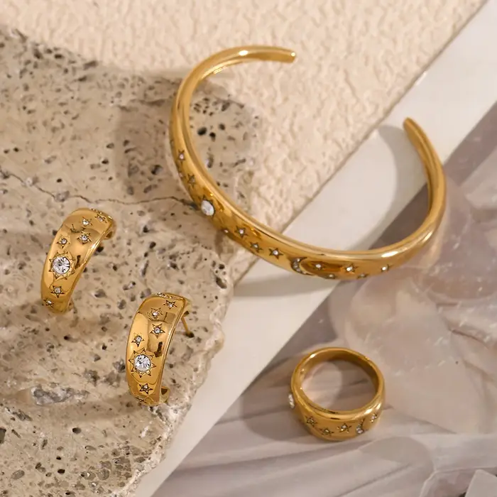 E.B.belle – ensemble de bijoux en acier inoxydable
