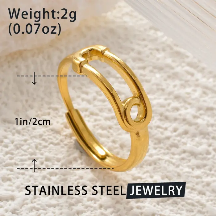 Bagues en acier inoxydable plaqué or 18 carats pour femmes et hommes, bijoux de couple de luxe, acce