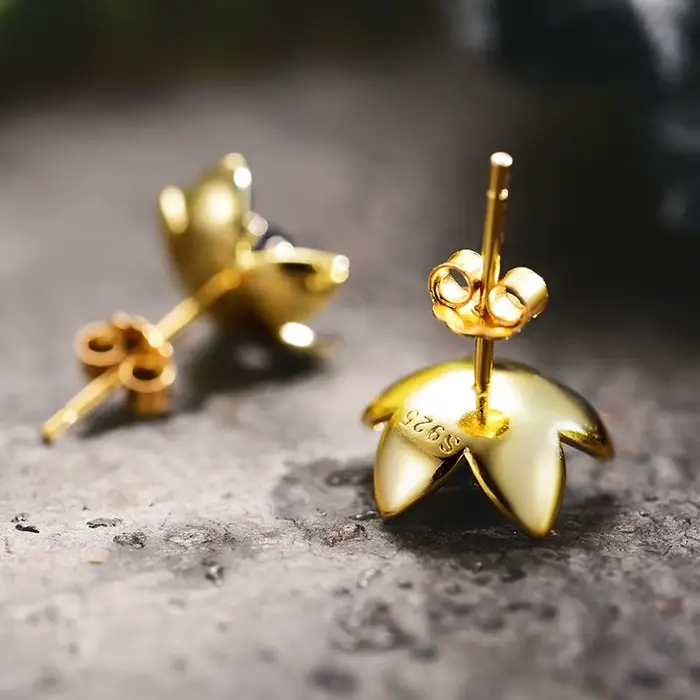 Boucles d'oreilles Lotus Fun en argent Sterling 925