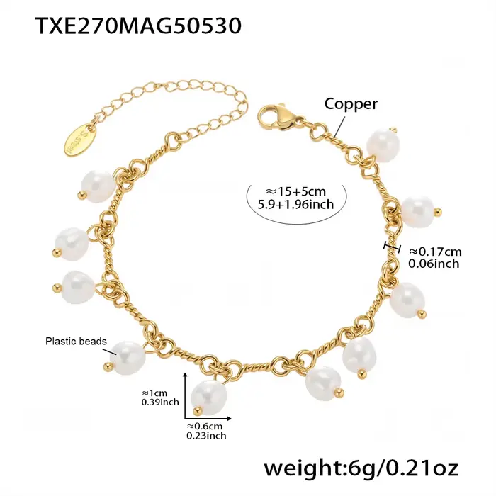 Bracelet de collier à breloques multi-cœurs pour femmes, plaqué or 18 carats, étanche, ne ternit pas