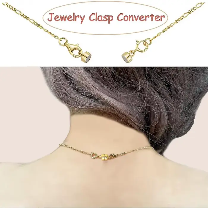 Fermoirs Magnétiques pour Collier, Fermoirs en Or et Argent 14K, Fermoirs Magnétiques pour Bijoux