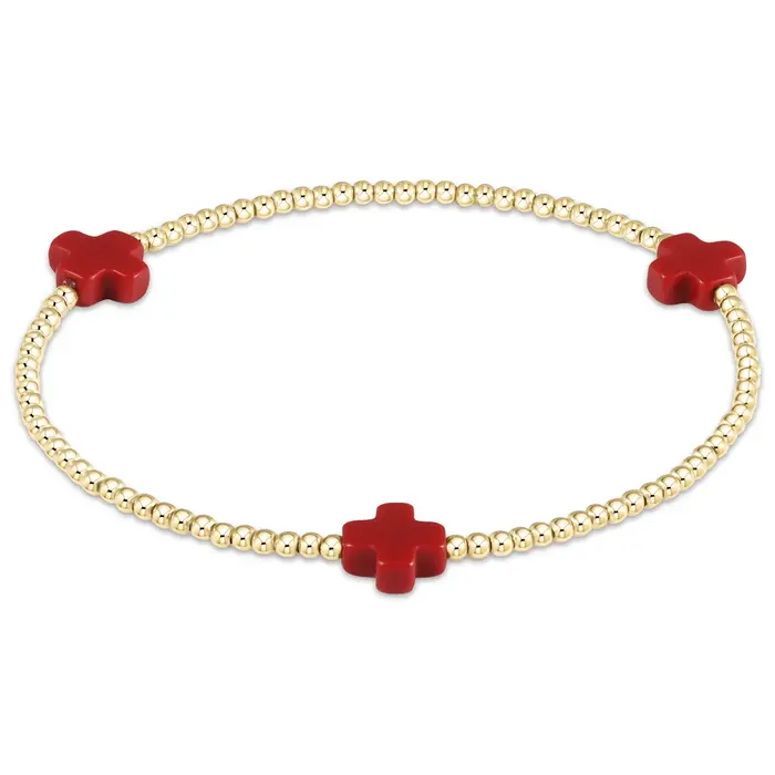 Vlen Bracelet à breloques croix 3mm plaqué or 18 K perles Bracelets pour femme empilable Boho Pulser