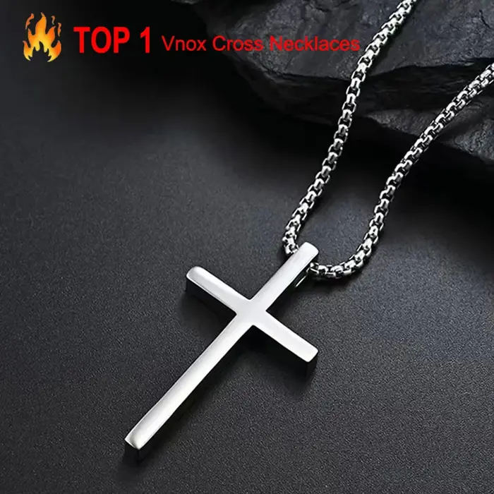 Collier croix Vnox pour hommes et femmes