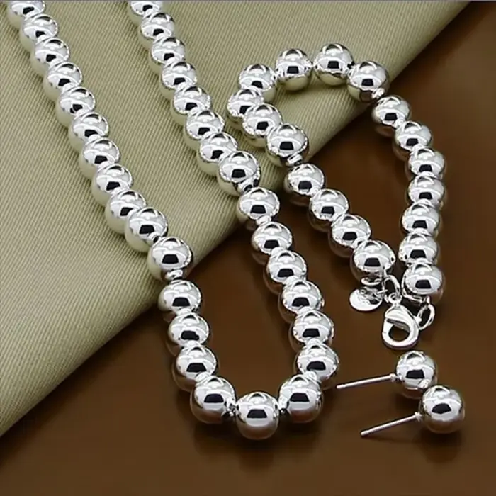 Ensembles de bijoux en argent regardé 925 pour femmes