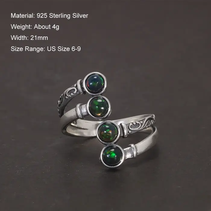 Bague en opale naturelle pour femme