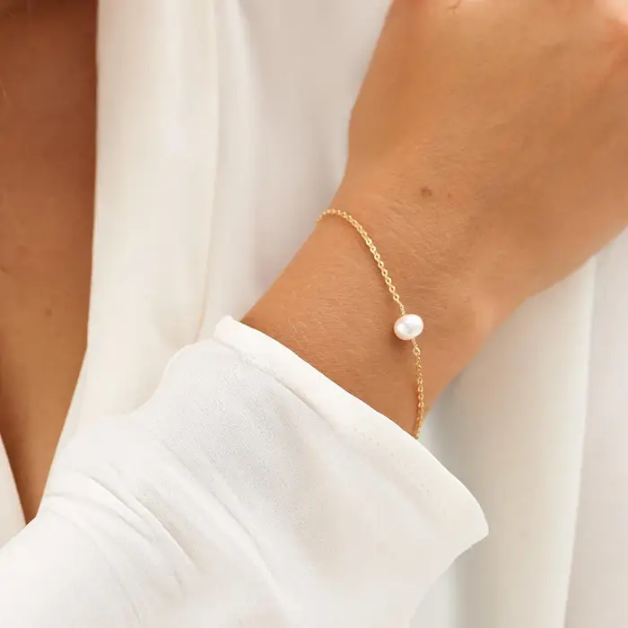 Bracelet de perles baroques naturelles pour femme