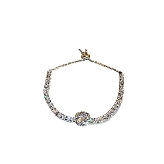 Bracelet en alliage simple pour femmes or rose avec strass en forme de cœur tracker d'humeur bijou de charme pour occasions spéciales