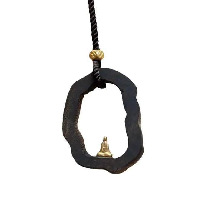 Collier pendentif amitabha bouddha tibétain pour hommes et femmes, tour de cou rétro, amulette porte