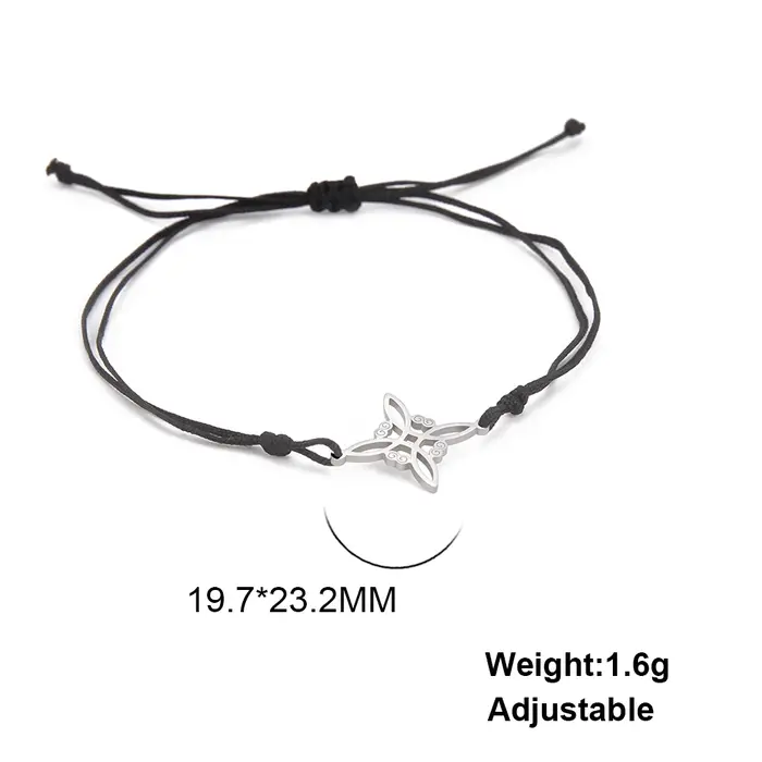 Skyrim – Bracelet pendentif nœud de sorcière en acier inoxydable, pour femmes et hommes, corde de Ja