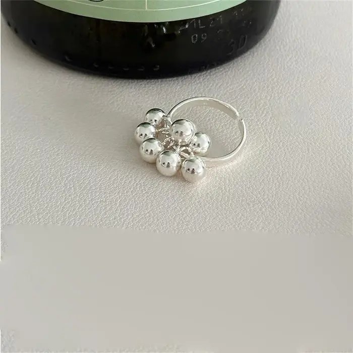 BFClub – bagues en pierre cloche couleur argent pour femmes