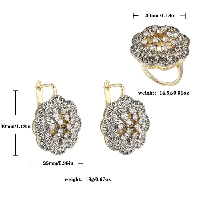 Boucles d oreilles creuses bicolores à grande fleur plaquées cuivre or 14 carats bijoux mode luxueux et exquis pour femmes occasions spéciales
