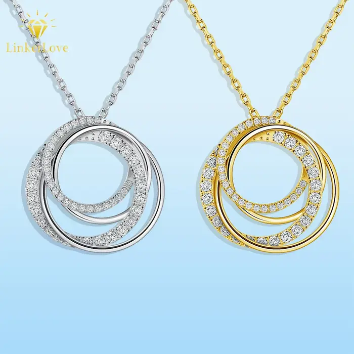 Collier en or Moissanite pour femmes