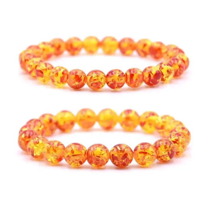 Bracelet en ambre naturel pour homme et femme