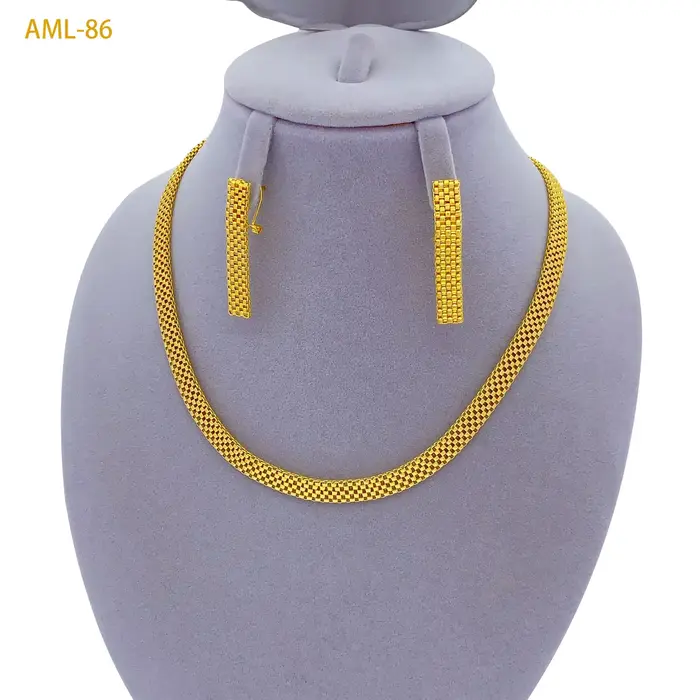 Ensemble de bijoux éthiopiens de luxe pour femmes, collier et boucles d'oreilles, conception de nœud