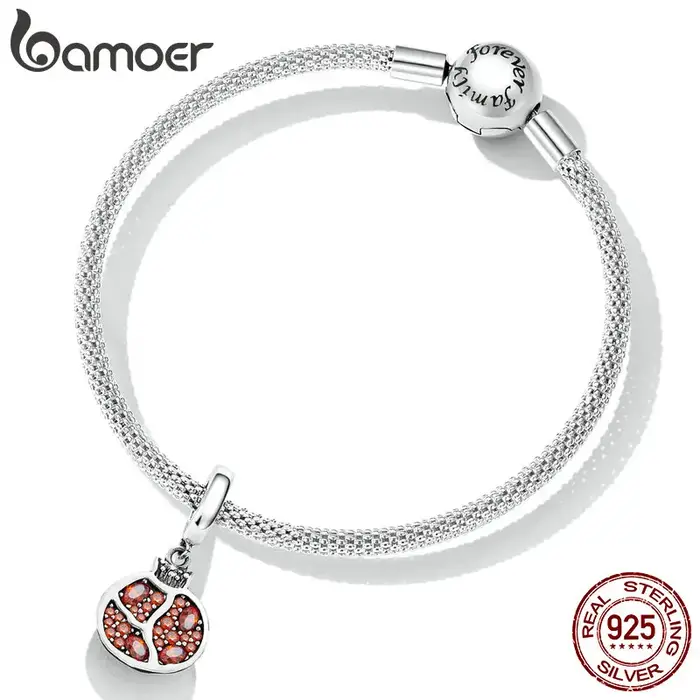 Bamoer – pendentif grenade délicat en argent Sterling 925