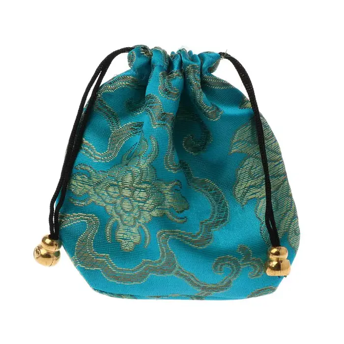 Pochette à bijoux en brocart soie, sacs cadeaux à cordon, porte-monnaie brodé, à bonbons pour cadeau