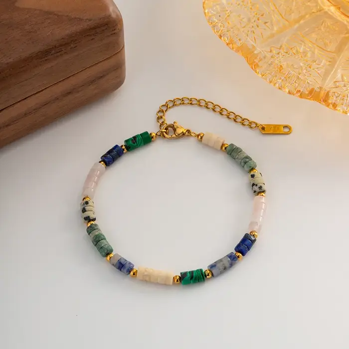 Go2boho 2023 nouveau Bracelet délicat réglable 14k or rempli chaînes pierres naturelles Pulsera Muje