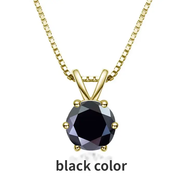 PomerceJelly-Pendentif Moissanite en Argent Sterling 925 pour Femme, Bijoux de Mariage, Cadeau, 1ct
