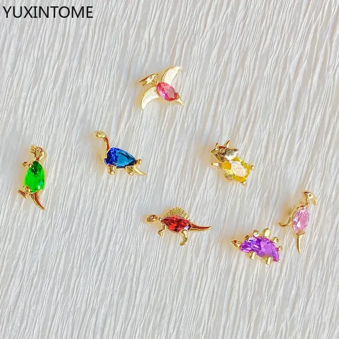 Boucles d'oreilles dinosaures en argent sterling 925 serties de zirconium blanc minimalistes et colorées pour femmes occasions spéciales