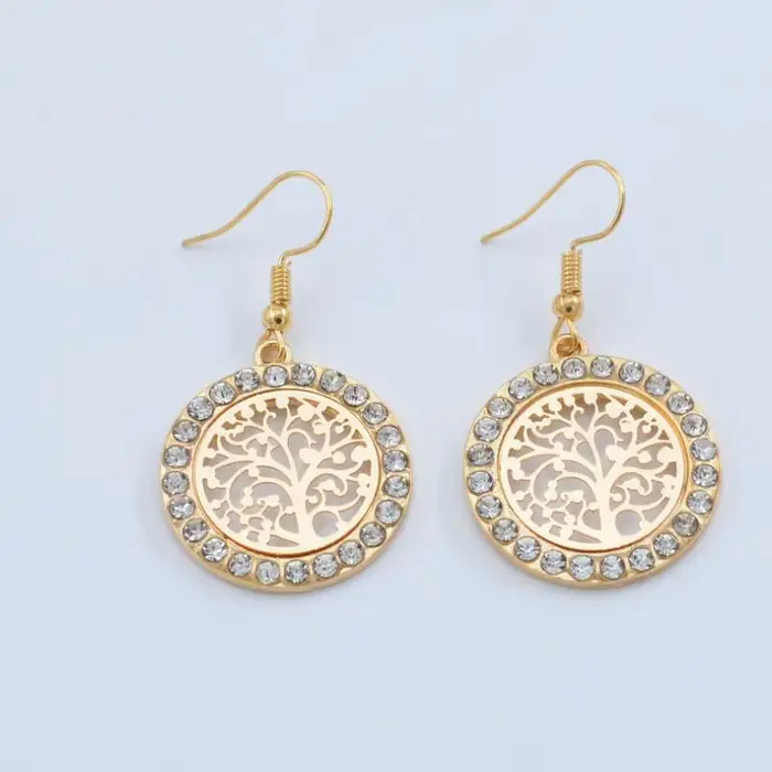Boucles d'oreilles en forme d'arbre de vie pour femmes, bijou de personnalité, cadeau d'anniversaire