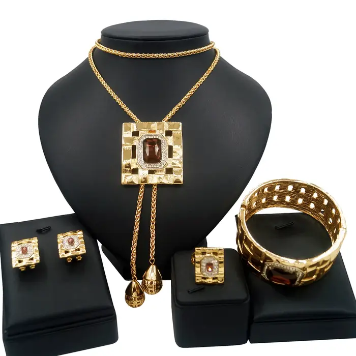 Ensembles de bijoux de pierres précieuses artificielles pour femmes
