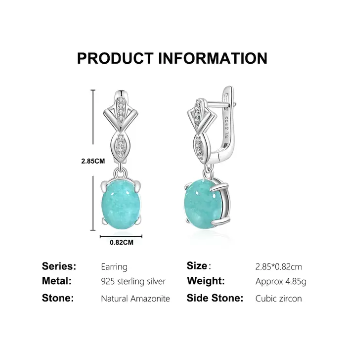 Boucles d'oreilles élégantes à fermoir en argent sterling 925
