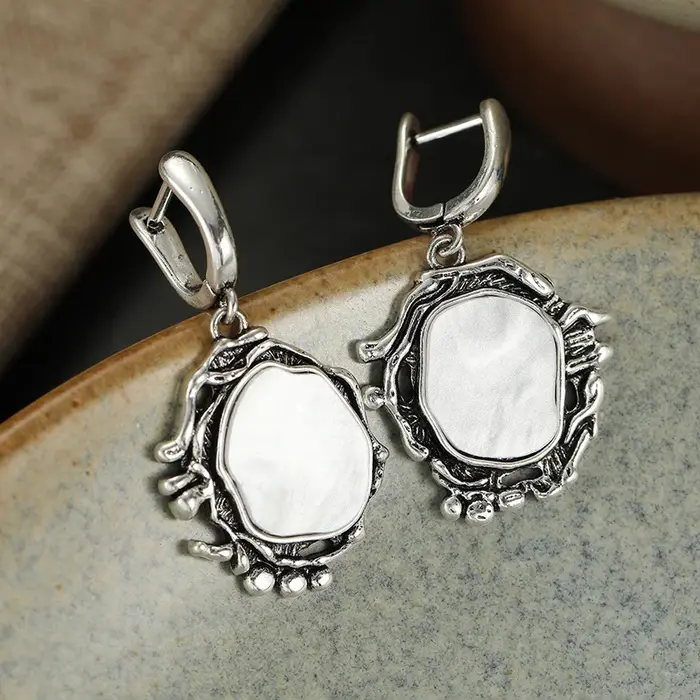 Boucles d'oreilles pendantes géométriques pour femmes