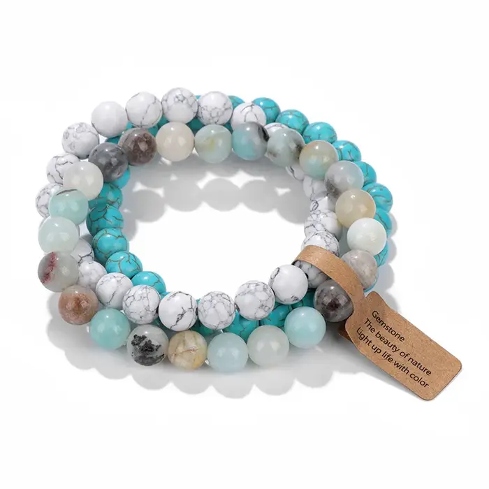 Bracelet semi-précieux pour femmes, perles de cristal en pierre naturelle, améthyste, Bracelets comb