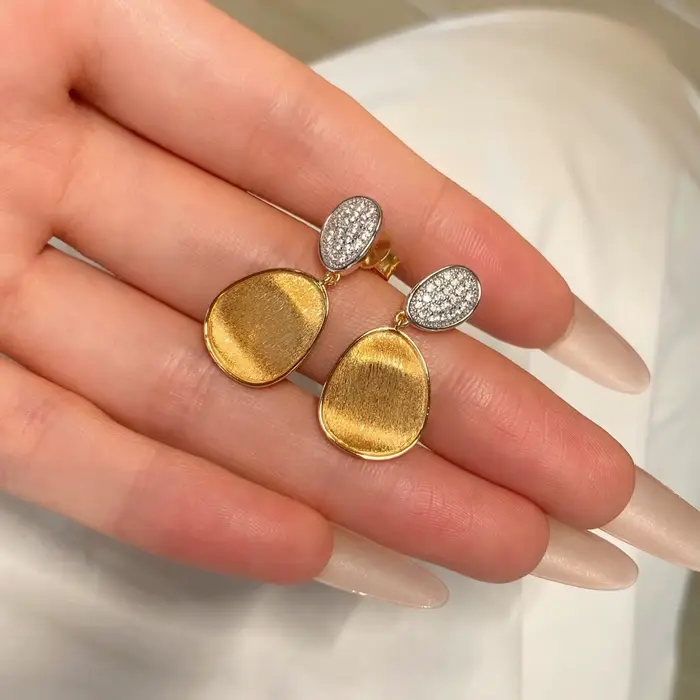 Boucles d'oreilles brossées incrustées de diamants ovales rétro pour femmes, boucles d'oreilles géom