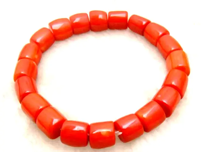 Collier en pierre rouge naturel pour femme, tranche optique, tour de cou 17 en effet, bijoux authent