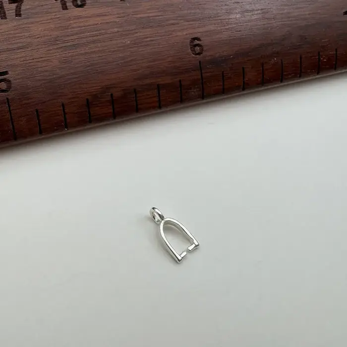 Pendentif en argent Sterling 925 massif, 1 pièce, petites boucles d'oreilles, accessoires de bijoute
